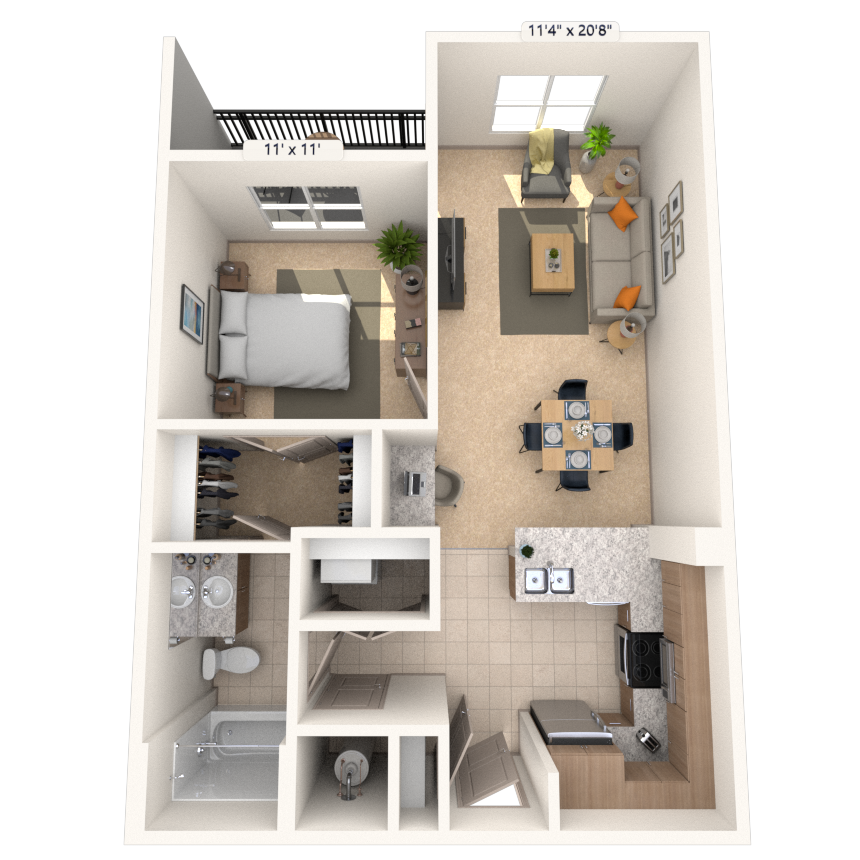 Floorplan image of unit I 6102