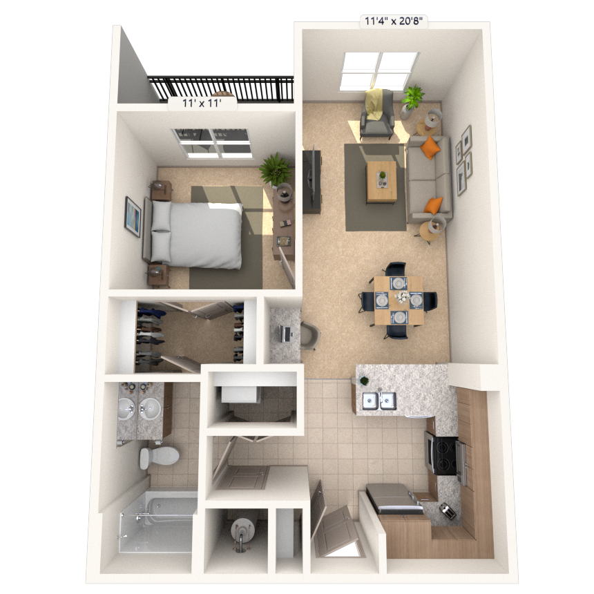 Floorplan image of unit I 3105