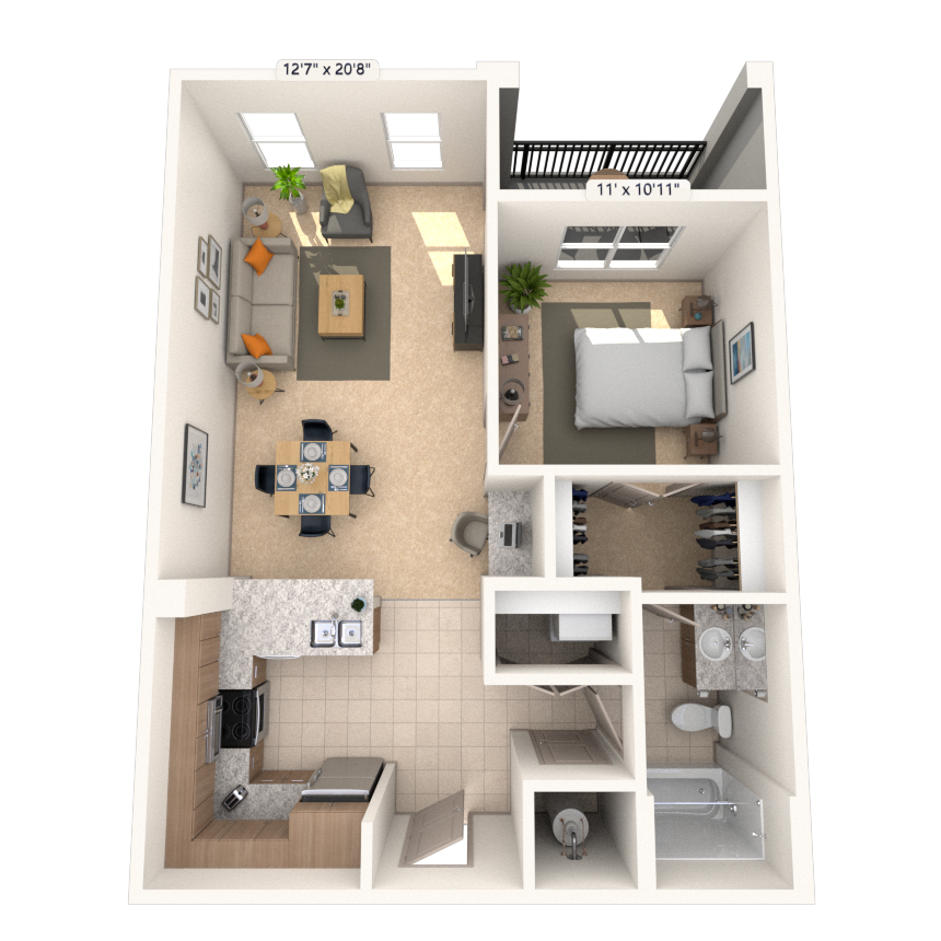 Floorplan image of unit I 8221