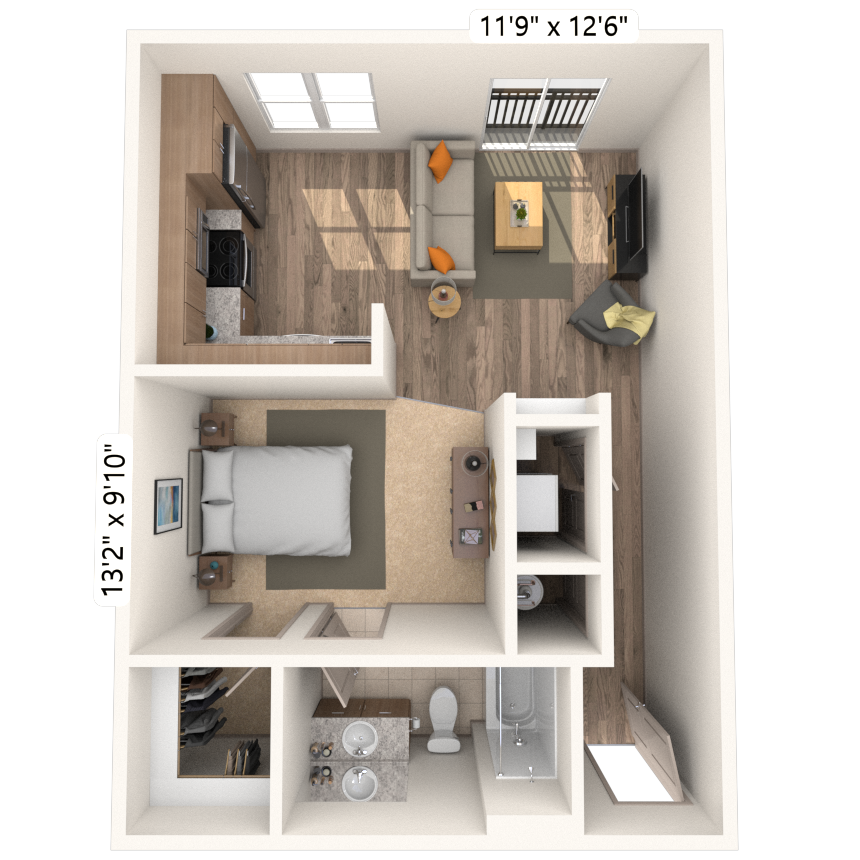 Floorplan image of unit 18204