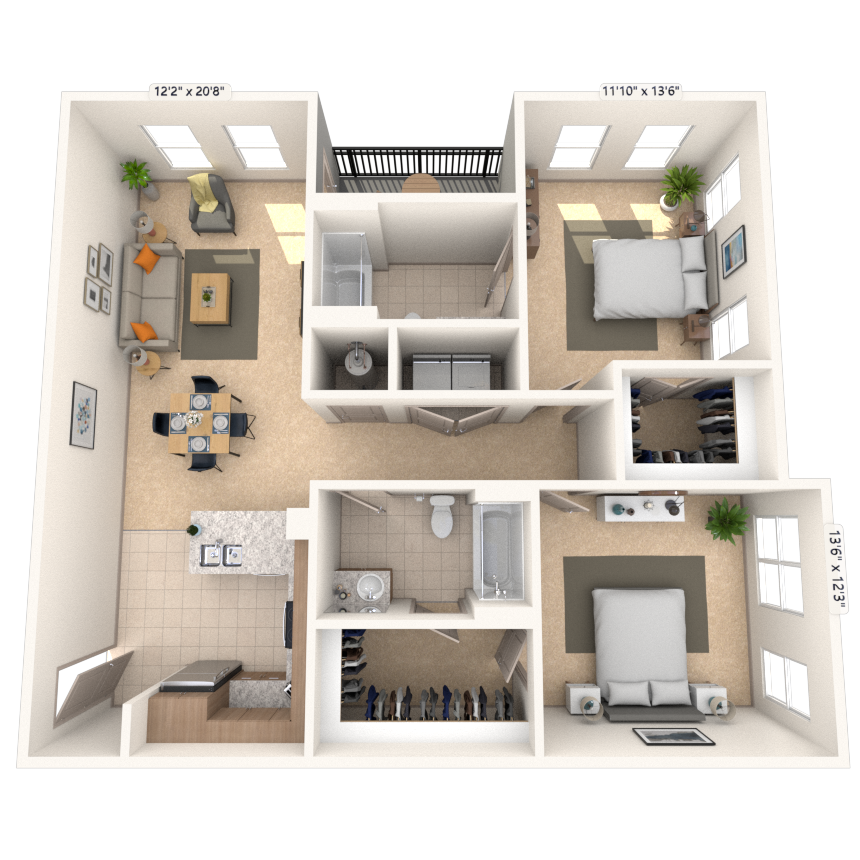 Floorplan image of unit I 6309