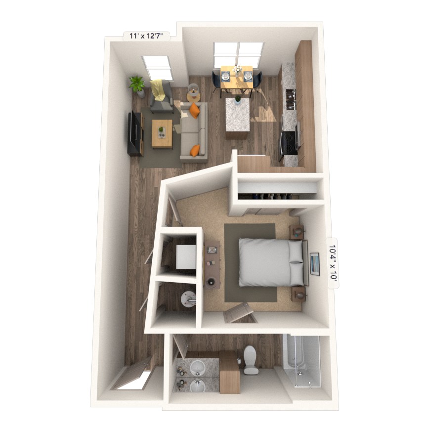 Floorplan image of unit 2314