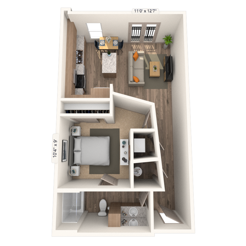 Floorplan image of unit 8105