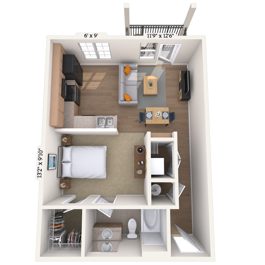 Floorplan image of unit 20207
