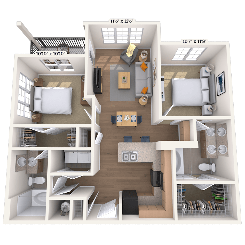 Floorplan image of unit 12310