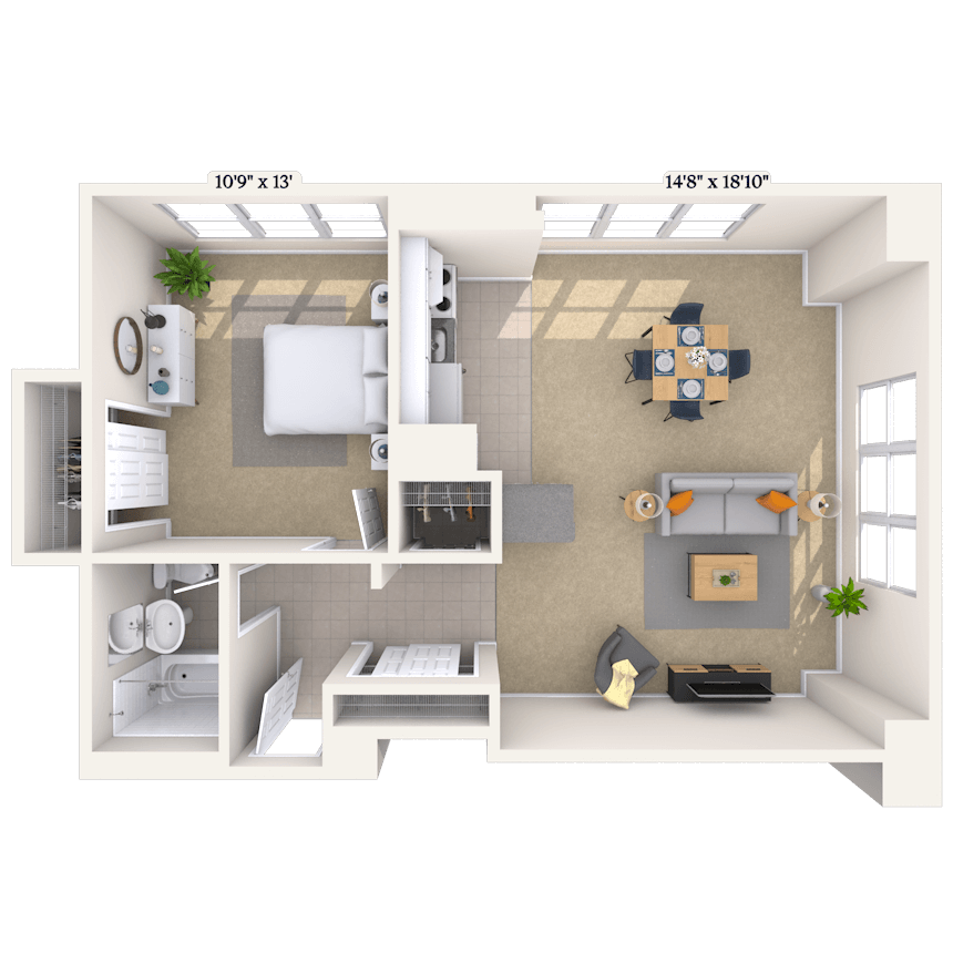 Floorplan image of unit 703