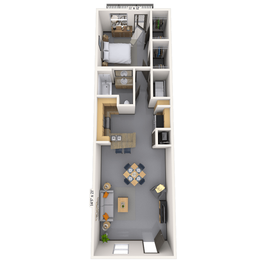 Floorplan image of unit 16111