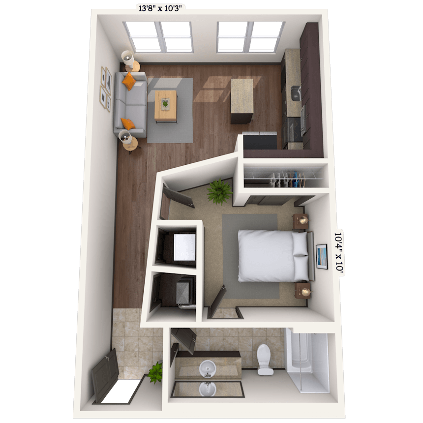 Floorplan image of unit 20305