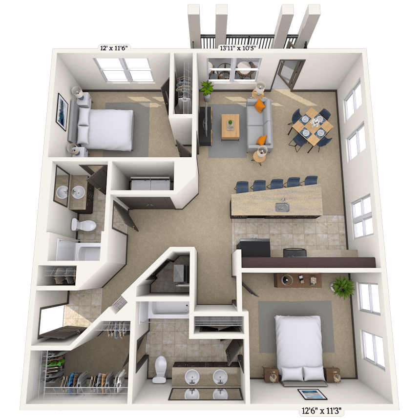 Floorplan image of unit 27316