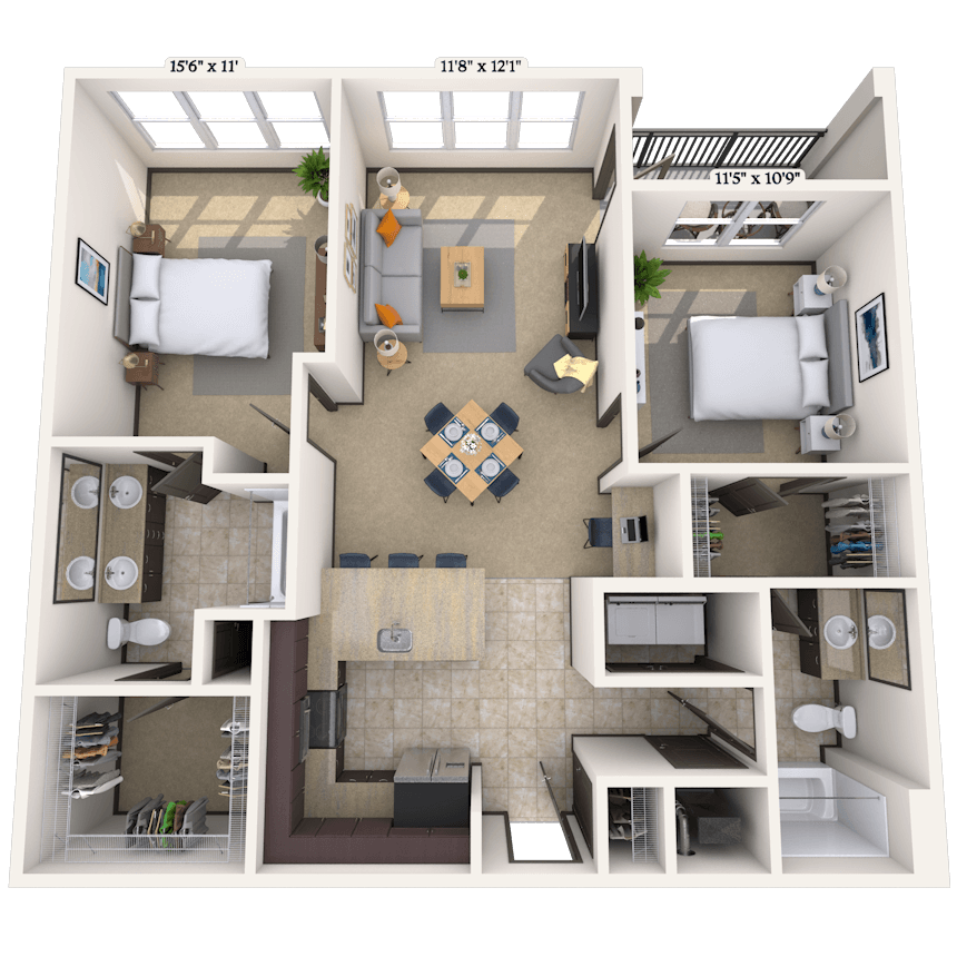 Floorplan image of unit 28104