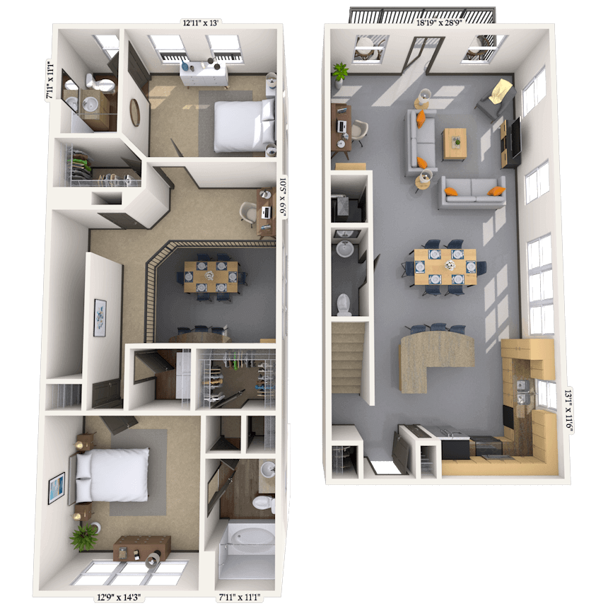 Floorplan image of unit 8201