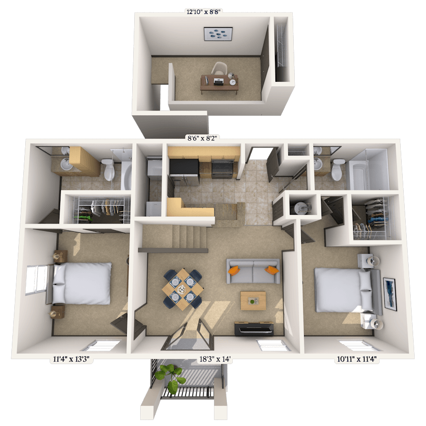 Floorplan image of unit 9308