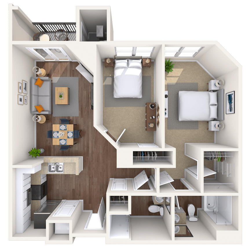 Floorplan image of unit 1229