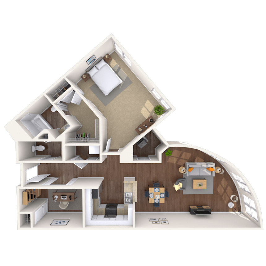 Floorplan image of unit 1525