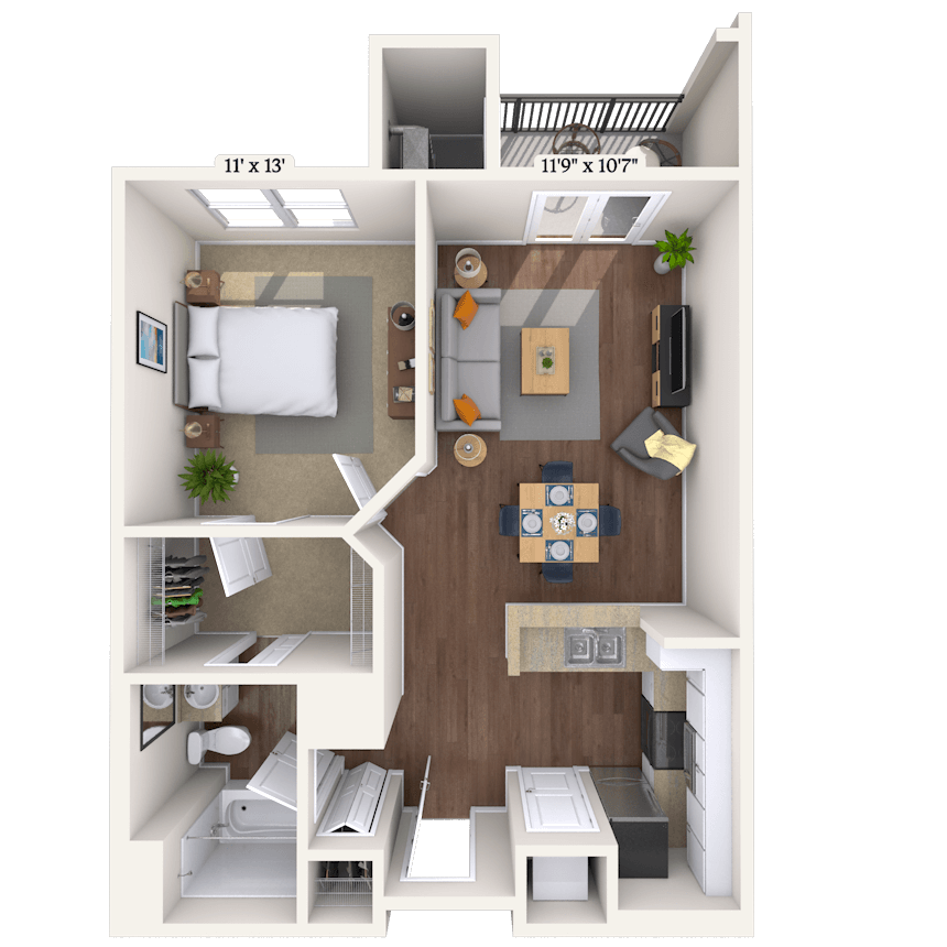 Floorplan image of unit 4338