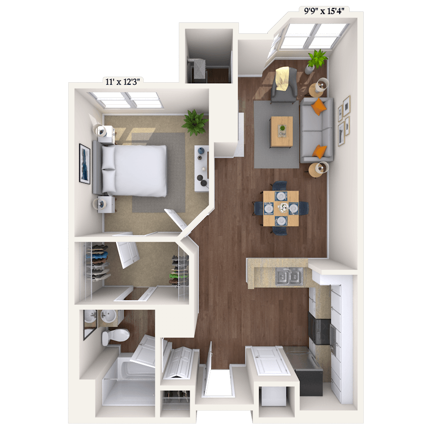 Floorplan image of unit 4525