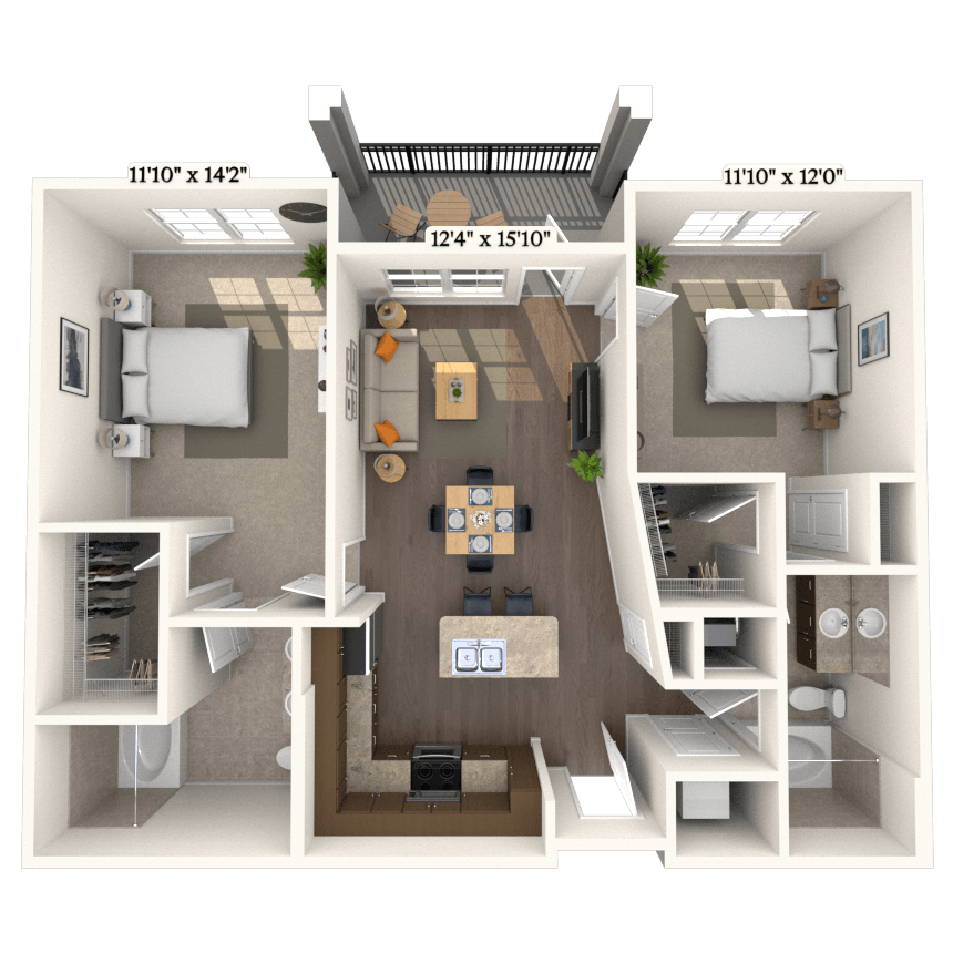 Floorplan image of unit 3306