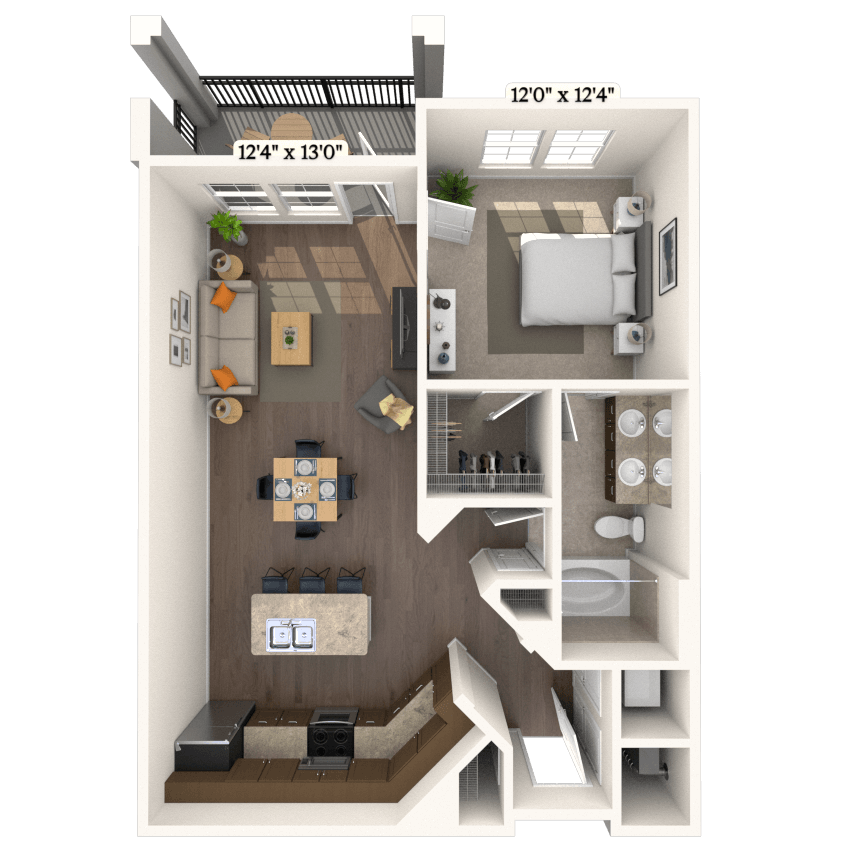 Floorplan image of unit 7205