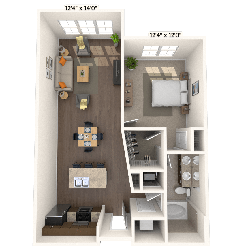 Floorplan image of unit 8208