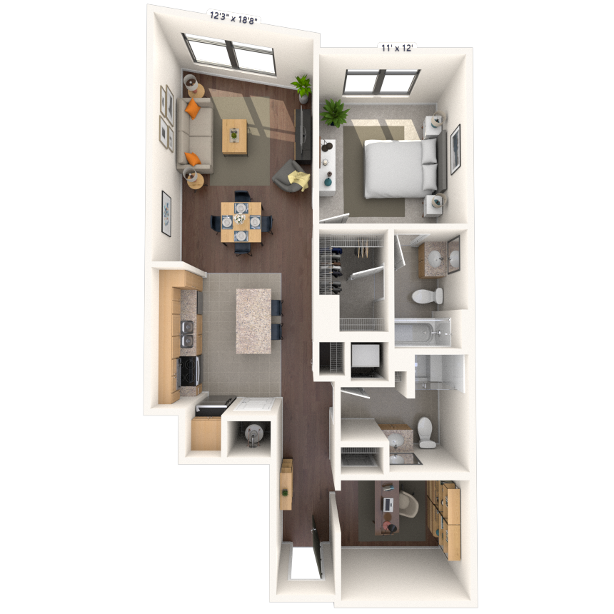 Floorplan image of unit 907HL2