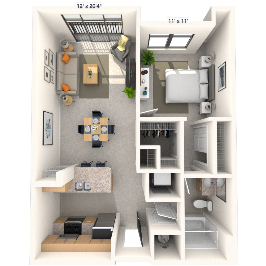 Floorplan image of unit 235JC2