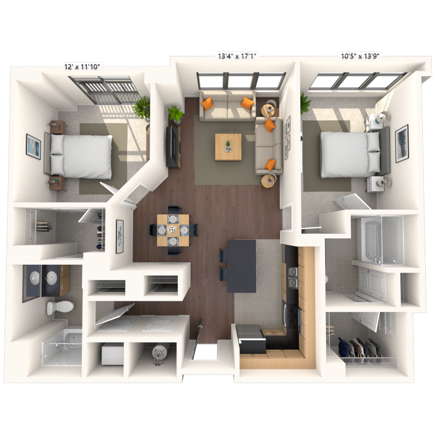 Floorplan image of unit 413HL1