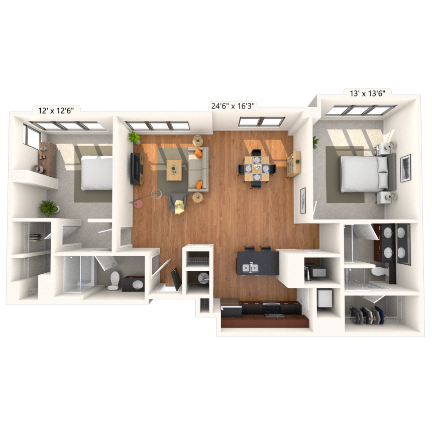 Floorplan image of unit 1110HL1