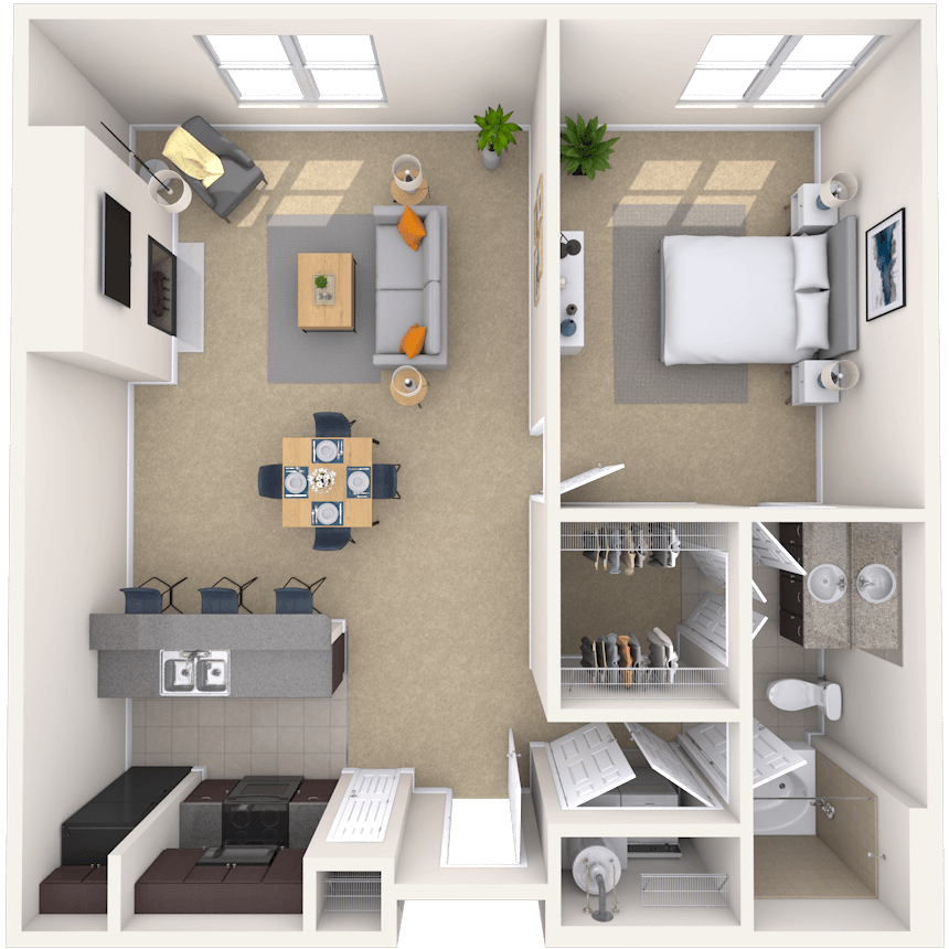 Floorplan image of unit 280