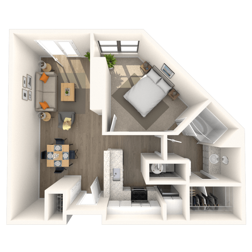 Floorplan image of unit 357