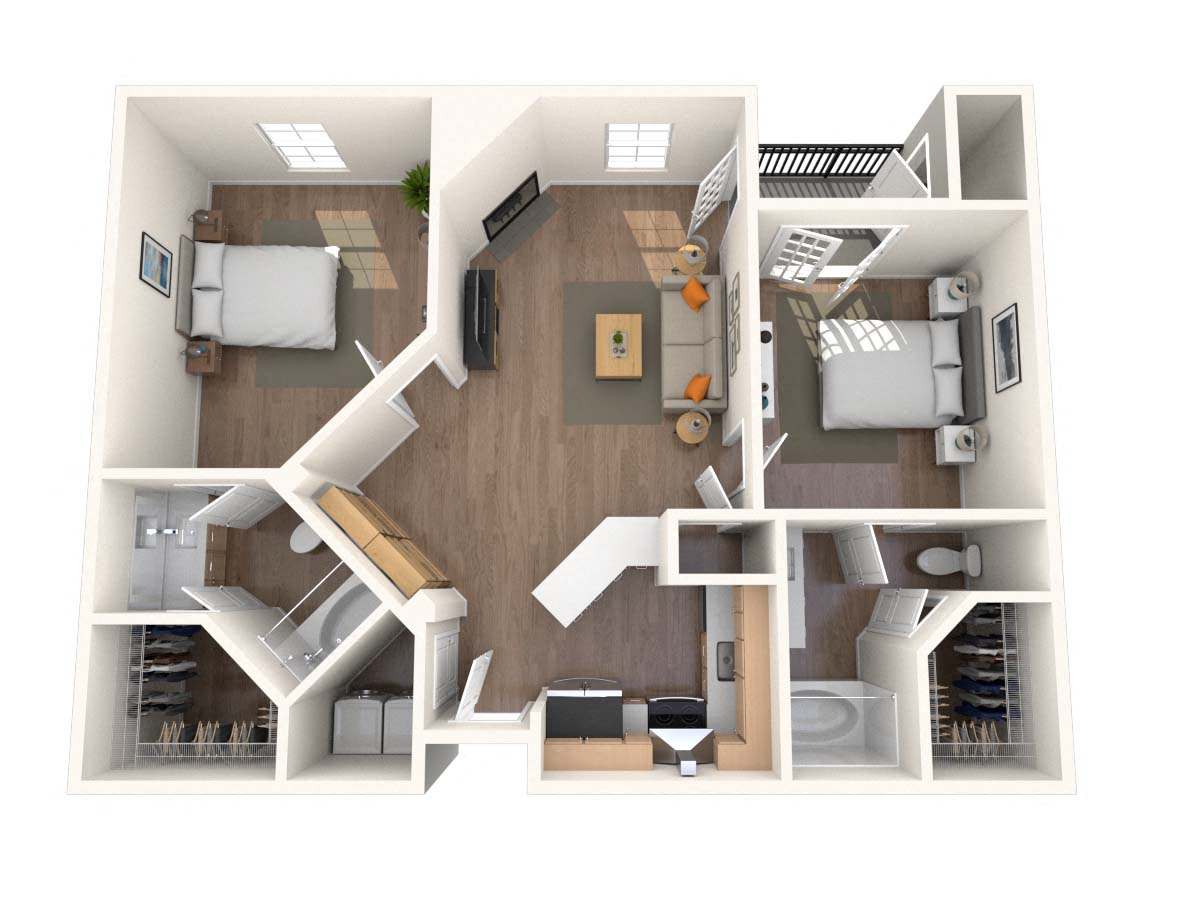 Floorplan image of unit 313