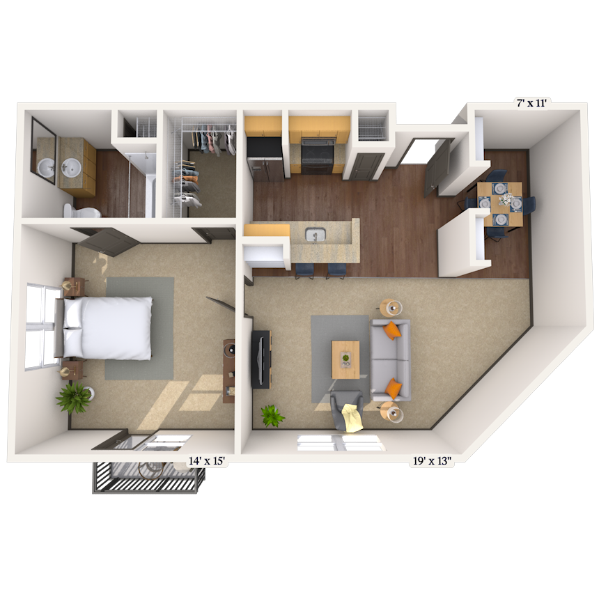 Floorplan image of unit 4026