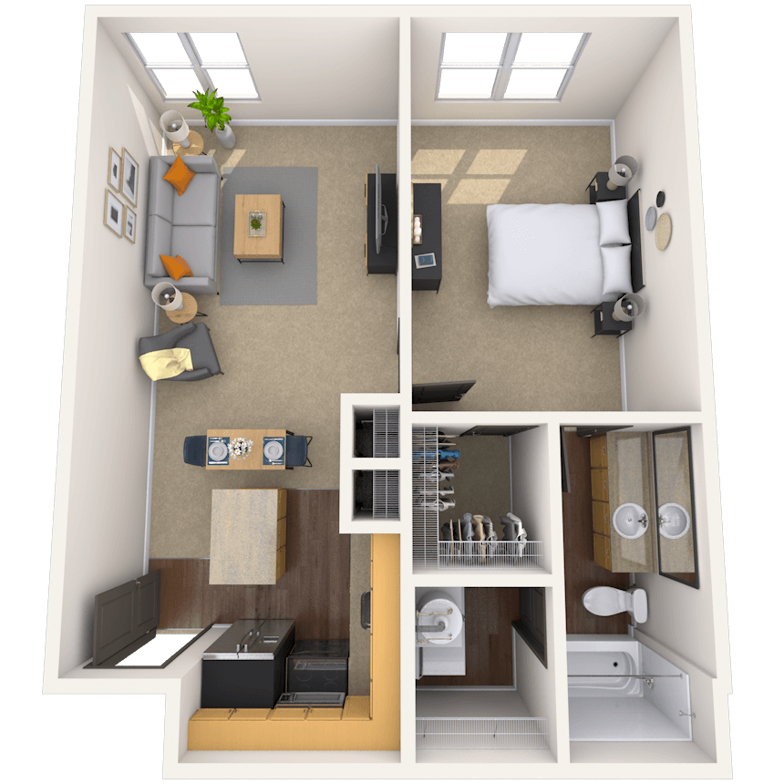 Floorplan image of unit 3308