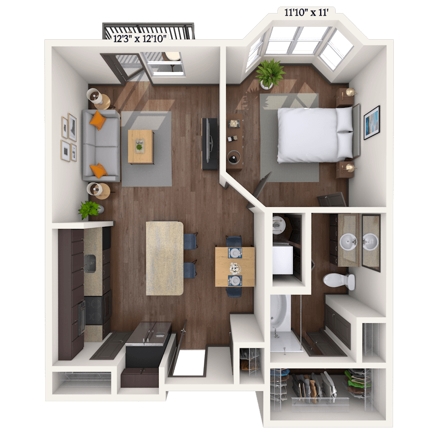 Floorplan image of unit 2313