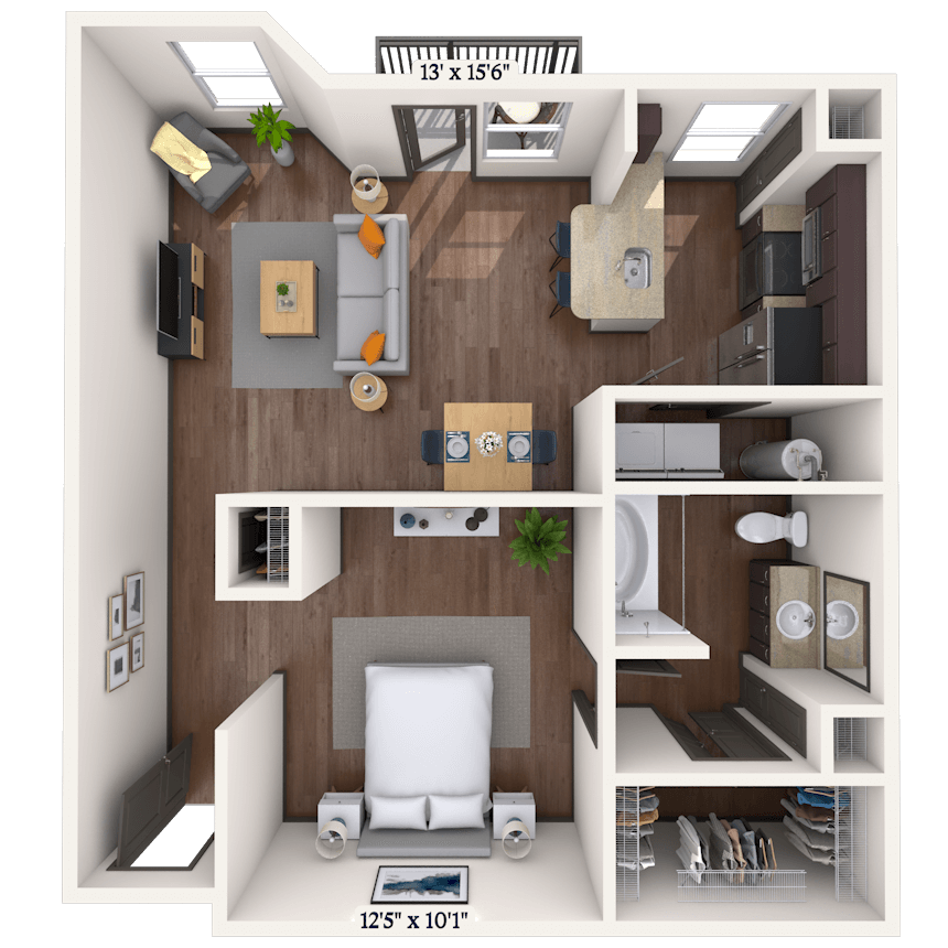 Floorplan image of unit 2418