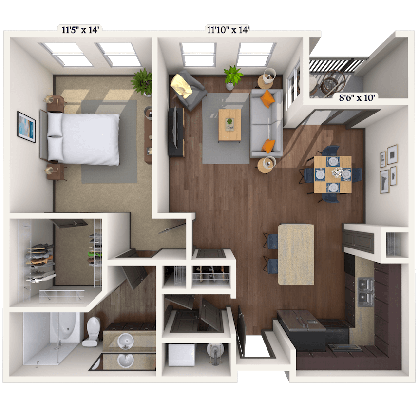 Floorplan image of unit 3354