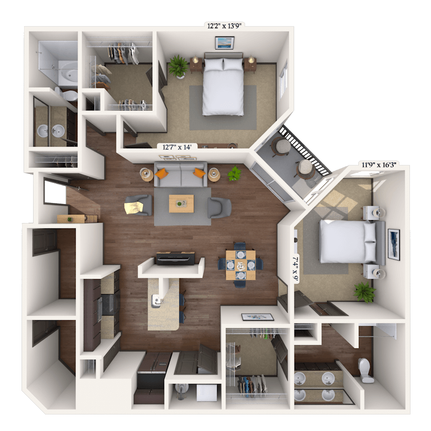 Floorplan image of unit 3360