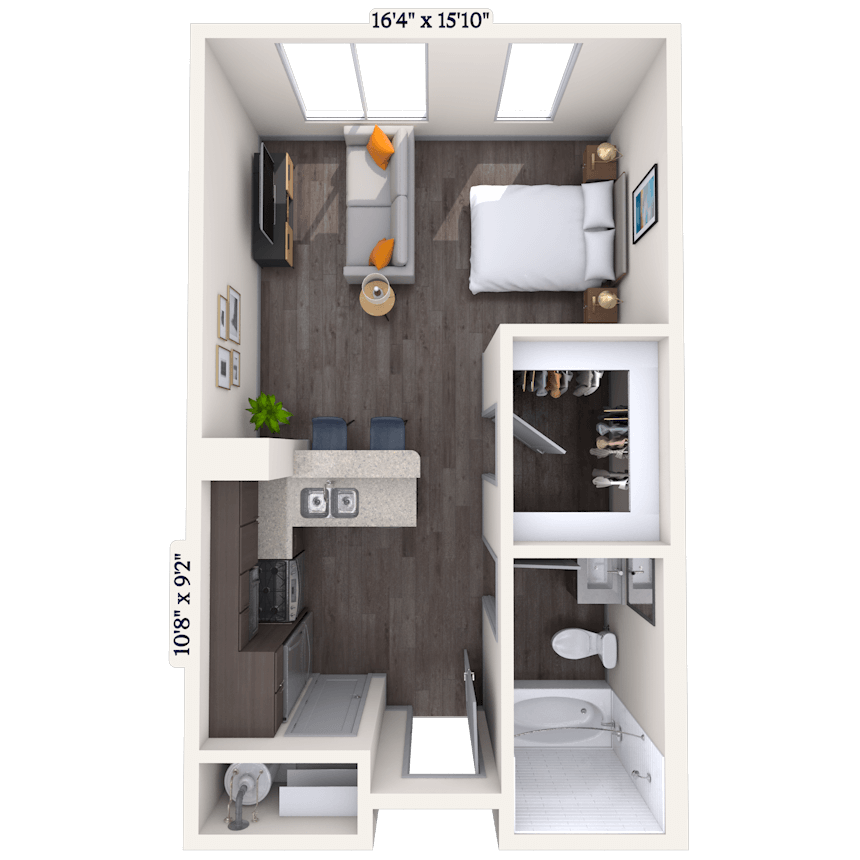 Floorplan image of unit 1609