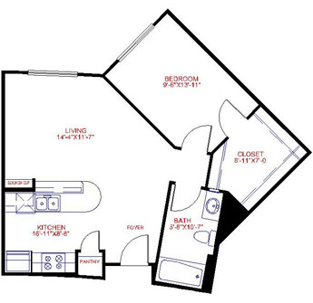 Floorplan image of unit 4501