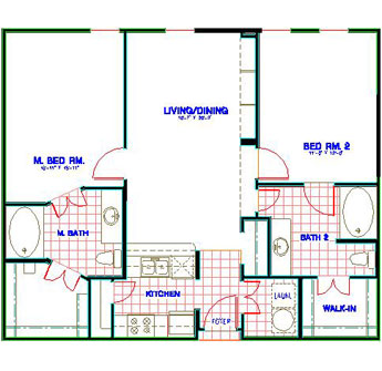 Floorplan image of unit 1344