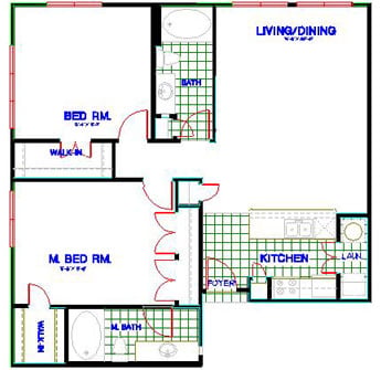 Floorplan image of unit 2201