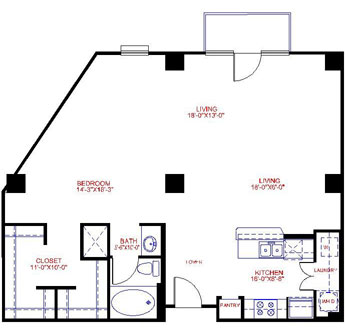 Floorplan image of unit 2835