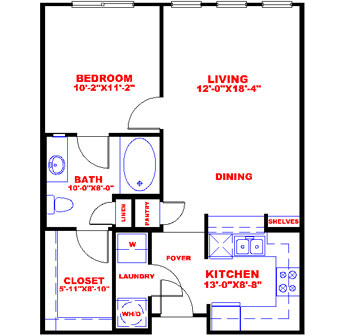 Floorplan image of unit 2939
