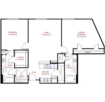 Floorplan image of unit 3609