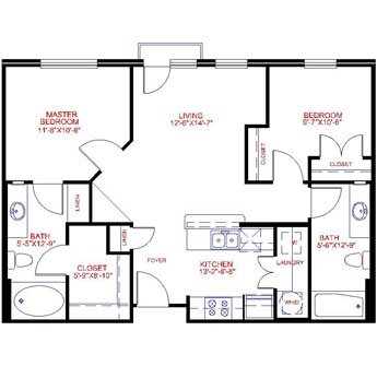 Floorplan image of unit 3723