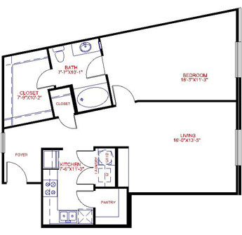 Floorplan image of unit 3745