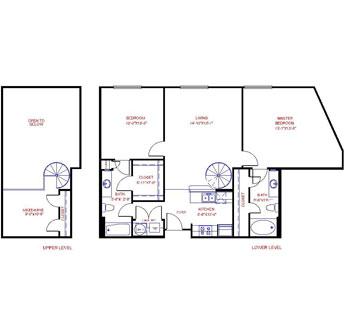 Floorplan image of unit 4609