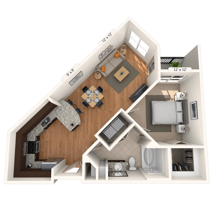 Floorplan image of unit 2116