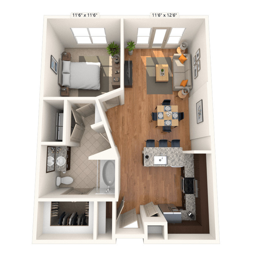 Floorplan image of unit 3167
