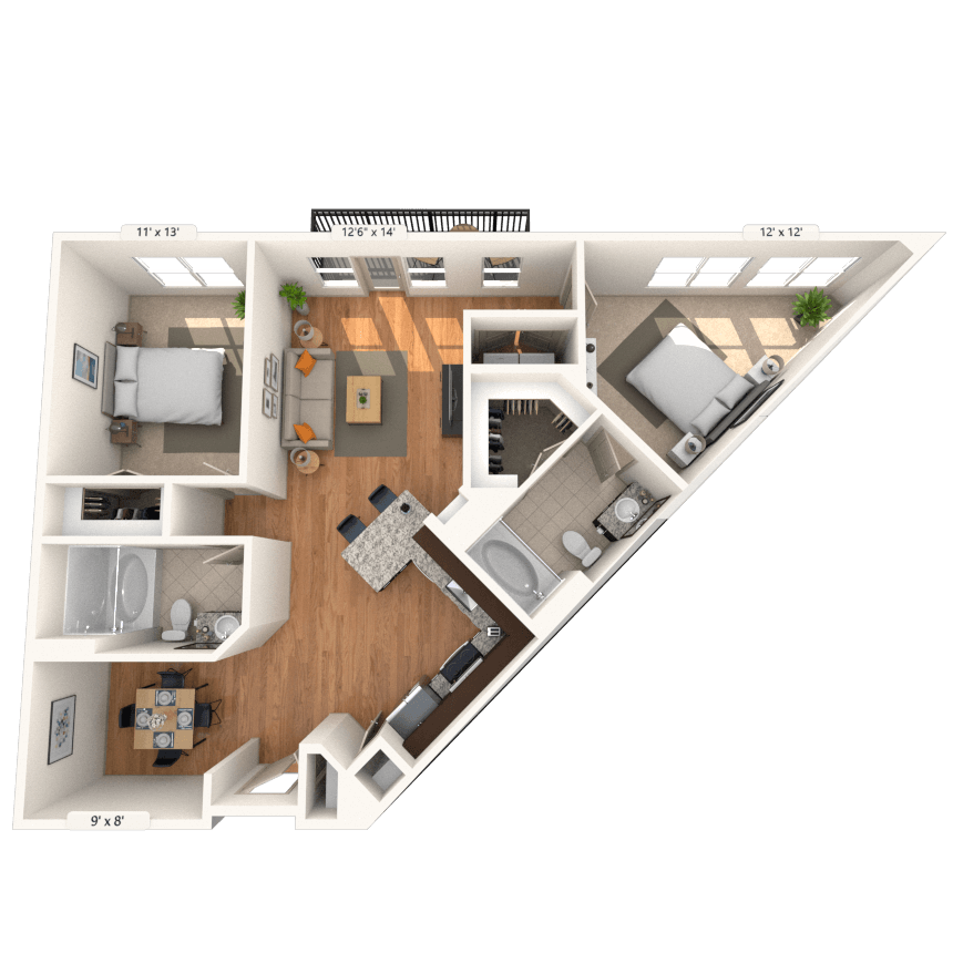 Floorplan image of unit 4113