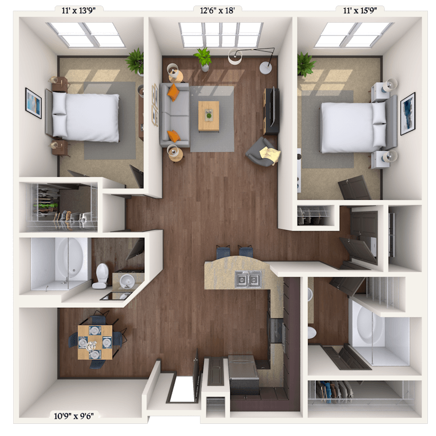 Floorplan image of unit 3146